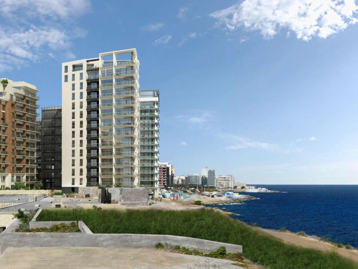 Seafront Luxury Apartment With Pool سليمة المظهر الخارجي الصورة